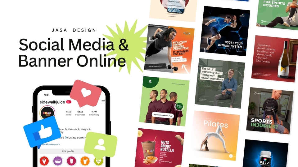 Jasa desain banner instagram, desain banner website, dan jasa desain banner online untuk promosi bisnis anda.