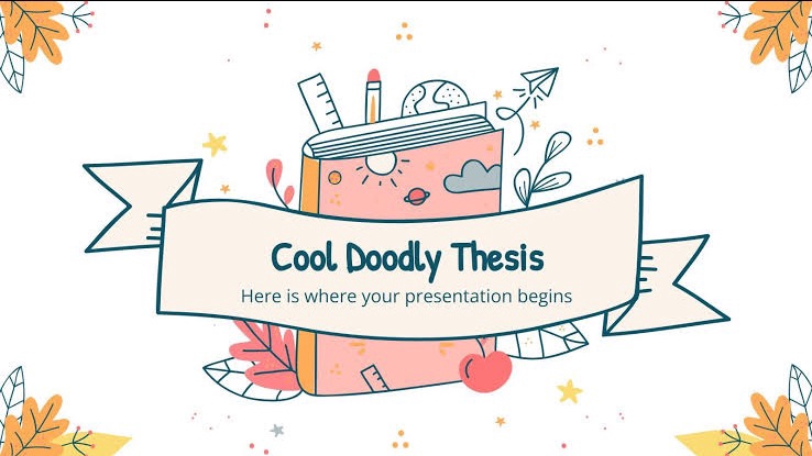 Desain presentasi powerpoint dengan tema doodle untuk skripsi dengan font dan ilustrasi yang menarik. Jasa pembuatan presentasi powerpoint dengan desain minimalis, modern dan profesional.