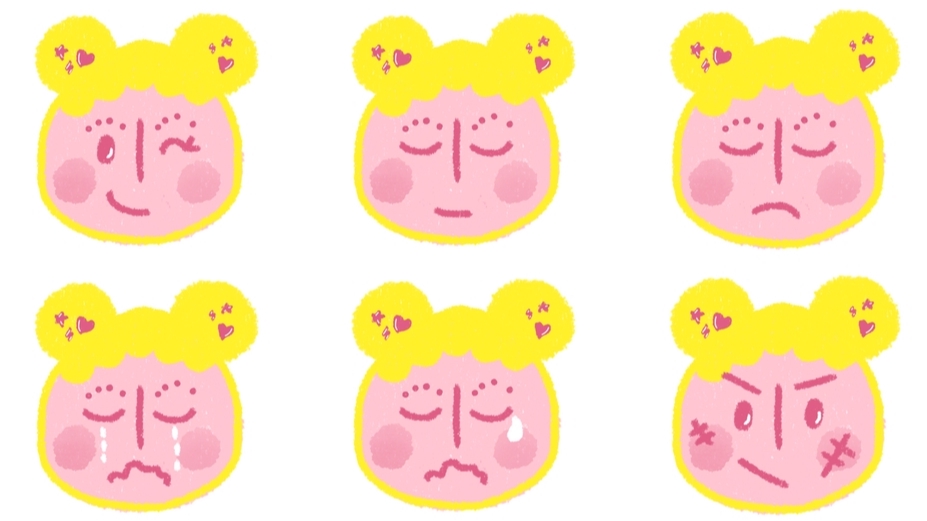 Jasa desain karakter kartun imut dengan berbagai ekspresi lucu.