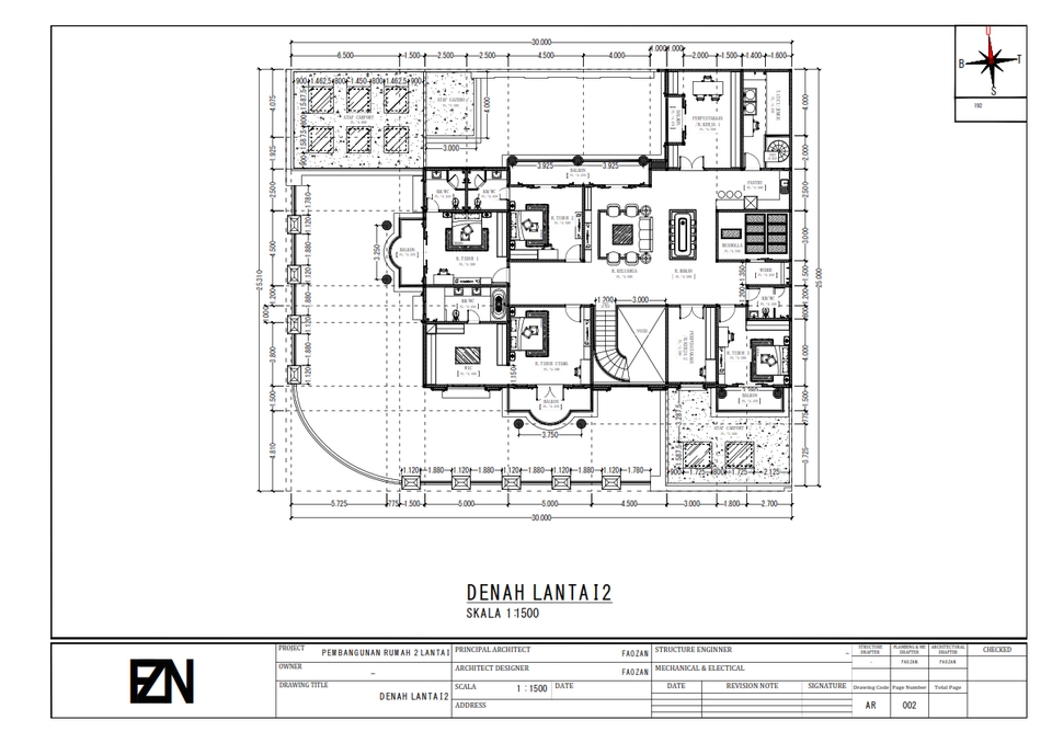Jasa drafter autocad murah, jasa drafter arsitek, pembuatan denah rumah lantai 2  autocad.