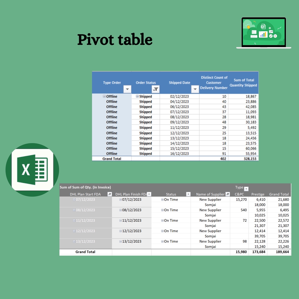 พิมพ์งาน และคีย์ข้อมูล - รับทำงานเกี่ยวกับ Microsoft Excel ใน ราคานักเรียน นักศึกษา - 7
