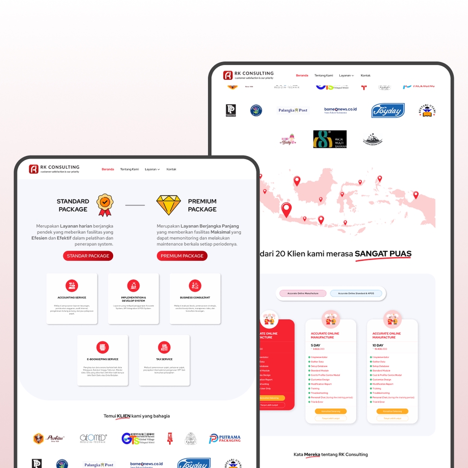 Desain website freelance ui ux untuk freelancer dengan layanan desain aplikasi, desain website dan user experience.
