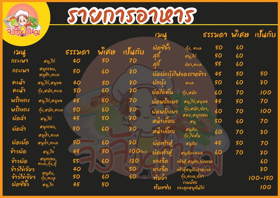 สื่อสิ่งพิมพ์และนามบัตร - เมนูอาหาร - 3