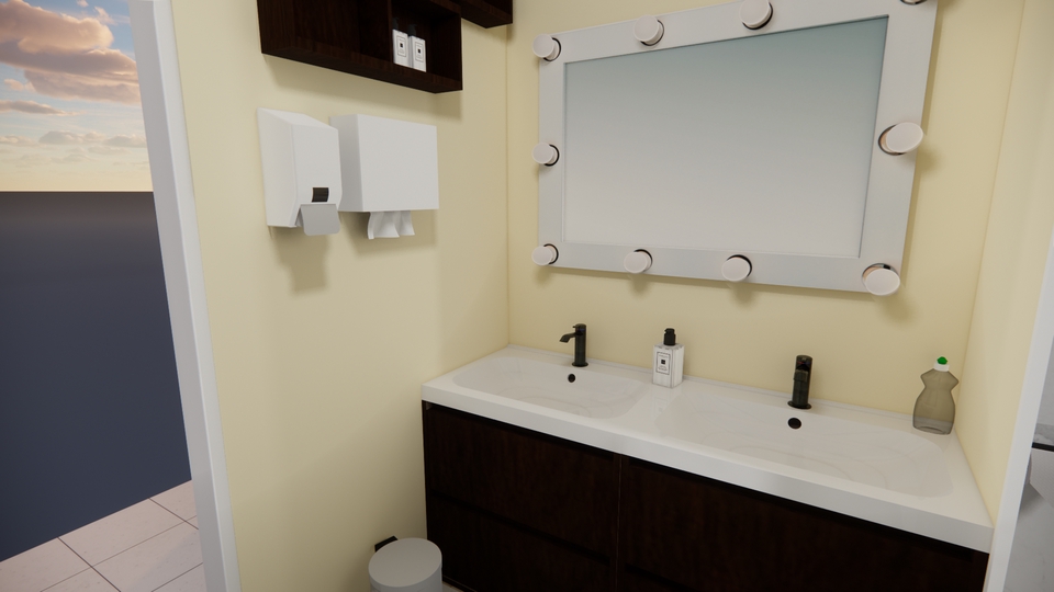 Jasa Desain Interior Kamar Mandi Minimalis - 3D Model Rendering