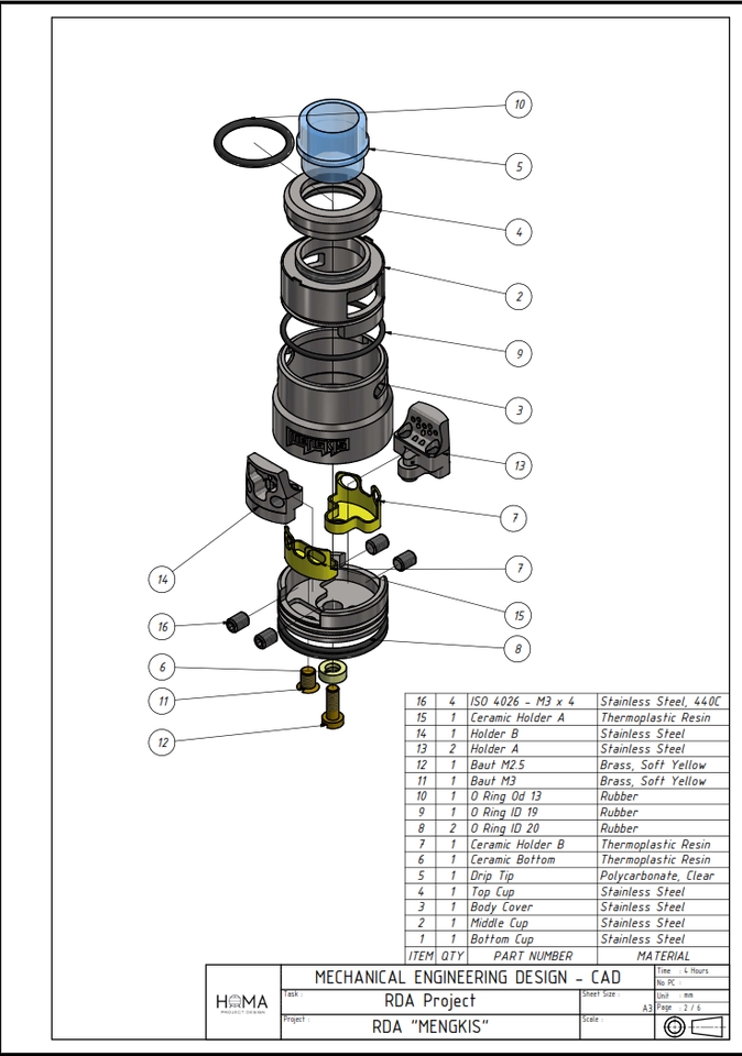 CAD Drawing - JASA GAMBAR TEKNIK, MESIN, PART, PRODUK MAUPUN TOOLS (3D + 2D) - 15