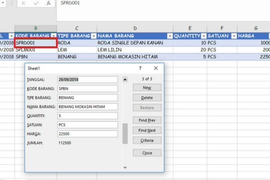 Entri data cepat, akurat dan teliti