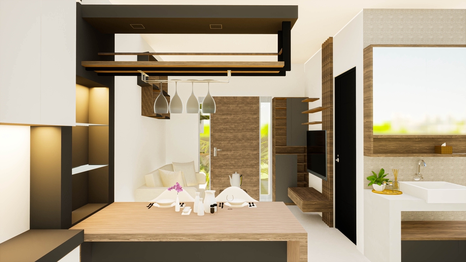 3D & Perspektif - Desain Interior Modern Minimalist - 2