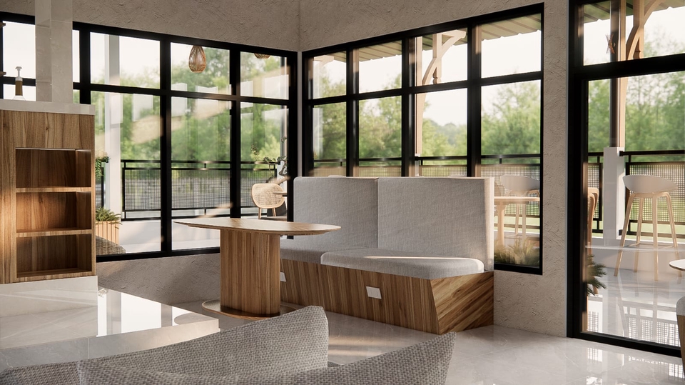 3D & Perspektif - Desain Interior & Furnitur 3D Render & Gambar Kerja (Rumah Hunian, Cafe, Office, dll) - 12