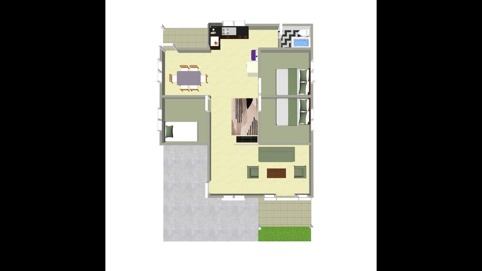 CAD Drawing - Denah Rumah Autocad & Sketchup (2D-3D) - 3