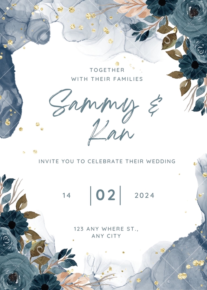 สื่อสิ่งพิมพ์และนามบัตร - รับออกแบบ+พิมพ์การ์ดงานแต่ง พร้อมซอง - 3