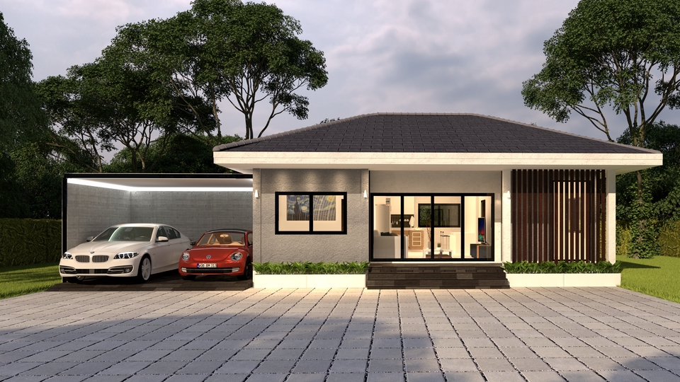 3D Perspective - ทำโมเดล3D Render เขียนแบบ - 4