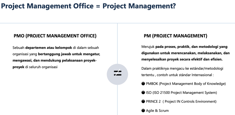 Perbedaan PMO (Project Management Office) dan PM (Project Management) dalam Manajemen Proyek, Kursus Manajemen Proyek Online