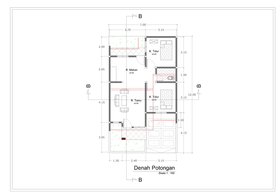 CAD Drawing - Gambar Rencana Pembangunan Rumah  - 3