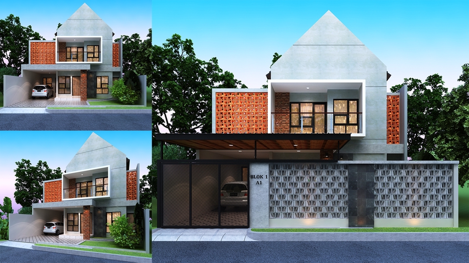 3D & Perspektif - JASA 3D ARSITEKTURE EKSTERIOR FACADE MURAH - 6