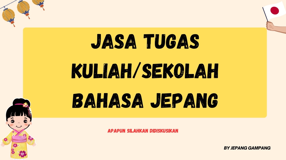 Jasa Lainnya - JASA TUGAS KULIAH / SEKOLAH TERKAIT BAHASA JEPANG - 1