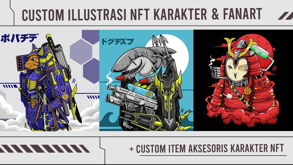 DESIGN CUSTOM KARAKTER NFT & FANART KEREN