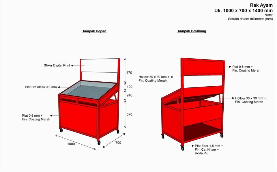 3D & Perspektif - 3D DESIGN OUTLET/KIOS - 5