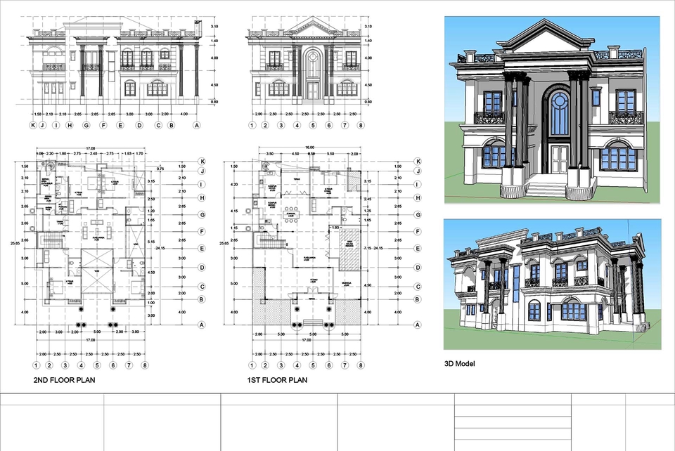 CAD Drawing - Desain Gambar 2D/3D Rumah Tinggal Murah - 6