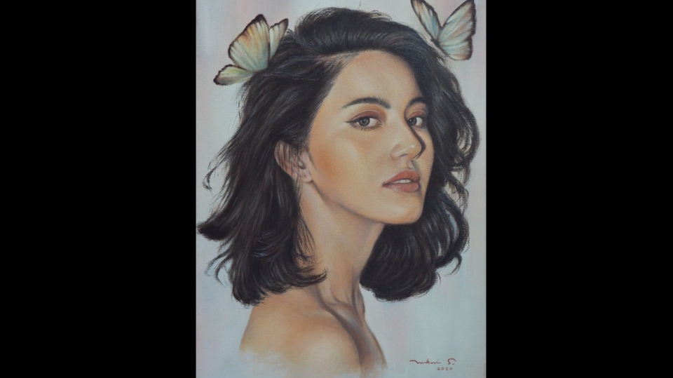 วาดภาพเหมือน Portrait - รับวาดภาพเหมือนบุคคลและสัตว์เลี้ยงอื่นๆด้วยสีน้ำมัน - 1