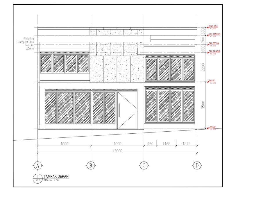 CAD Drawing - Jasa Desain Rumah Tinggal 2D/3D dan Detail Engineering Design (DED/Gambar Kerja) - 21