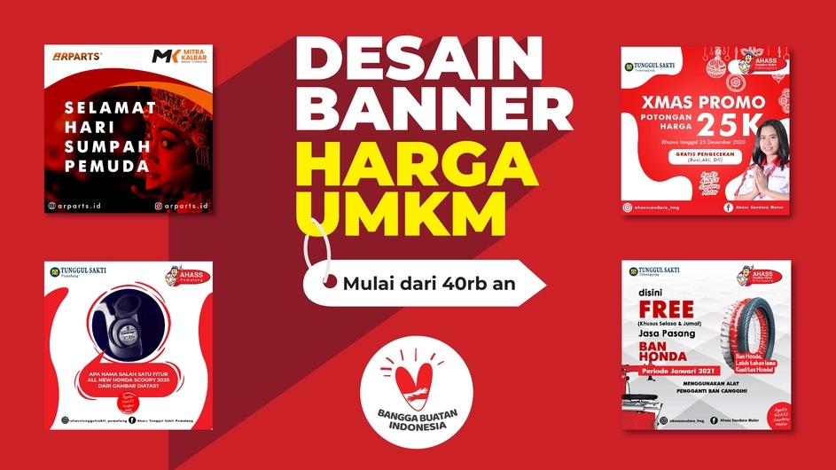 Banner Online - DESAIN BANNER,FEED SOSMED & MULTIMEDIA PROMOSI UMKM [HARGA UMKM - KUALITAS TERJAMIN] - 1