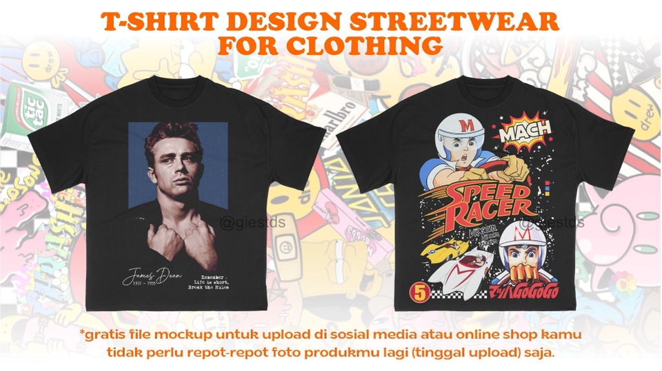 Desain Kaos & Motif - Desain Kaos Tema Streetwear Urban Clothing - 6