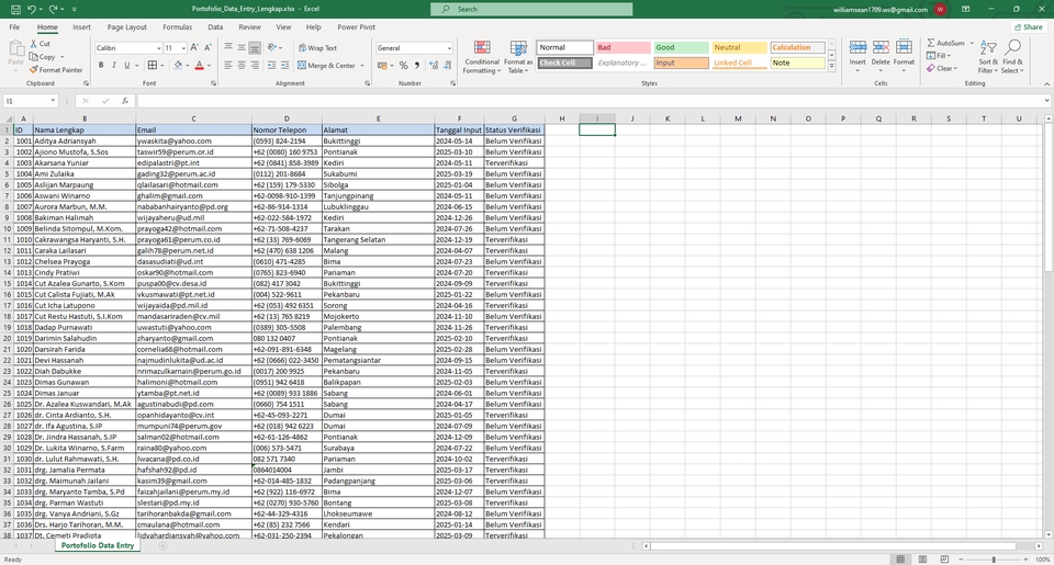 Data Entry Input Examples Data entry