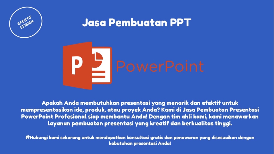 Jasa Pembuatan Presentasi PowerPoint Profesional