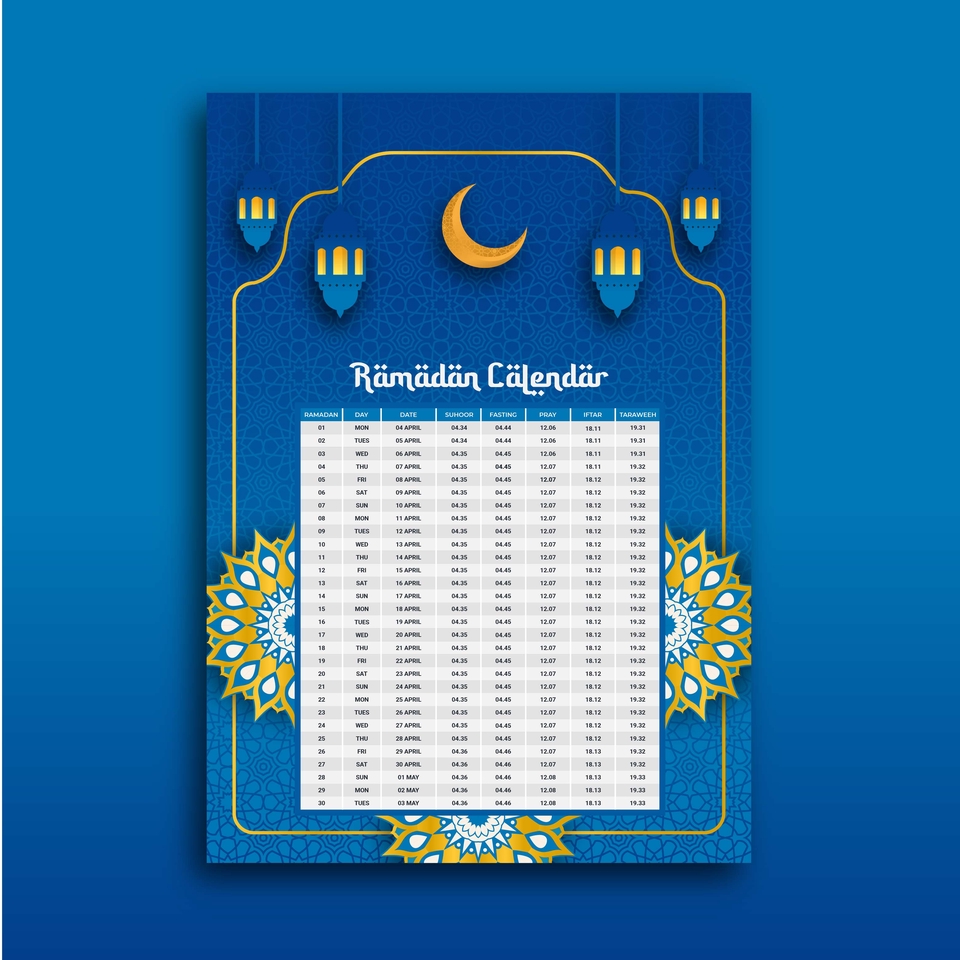 Digital Printing - Desain Imsakiyah/Jadwal Sahur dan Buka Puasa Ramadhan 1444 H untuk Perusahaan, Sekolah, Lembaga Lain - 31