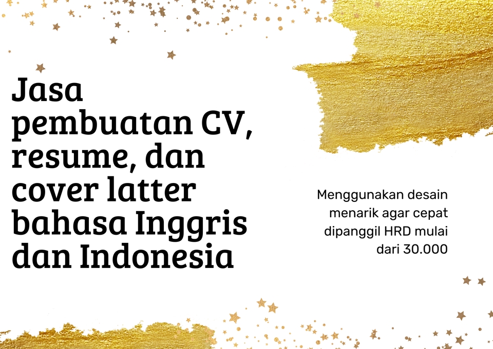 Portfolio & Resume - Pembuatan CV, resume, dan cover latter bahasa Inggris/Indonesia agar cepat dipanggil HR - 3