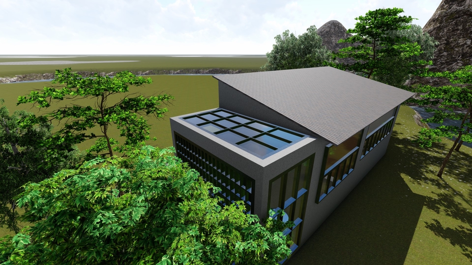 3D Perspective - รับขึ้นแบบบ้าน 3D,อาคารขนาดเล็ก3D Perspective Exterior & interior, - 9