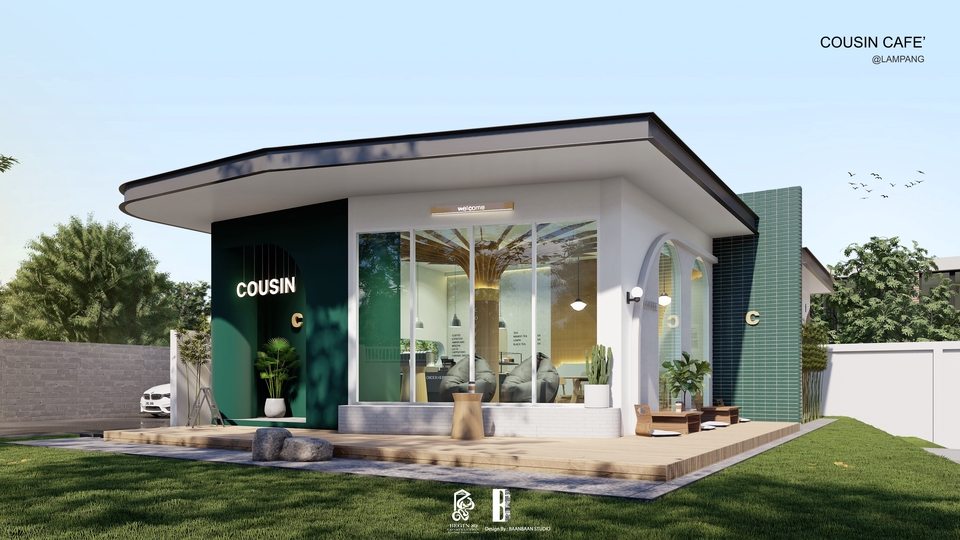 ออกแบบร้านค้า 3d perspective รับออกแบบร้านค้า ร้านกาแฟ 3d perspective รับทำภาพ 3 มิติ