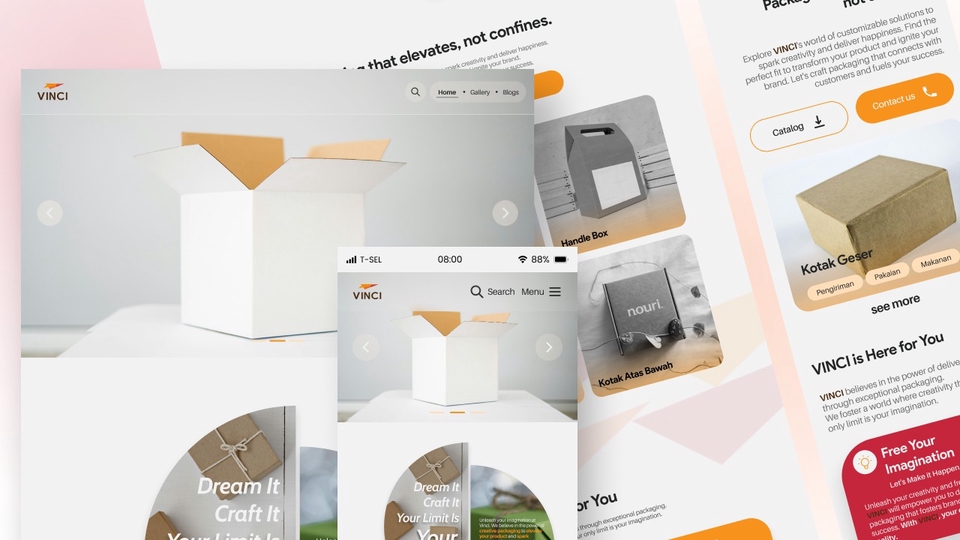 Desain UI UX website untuk aplikasi mobile dan desktop.