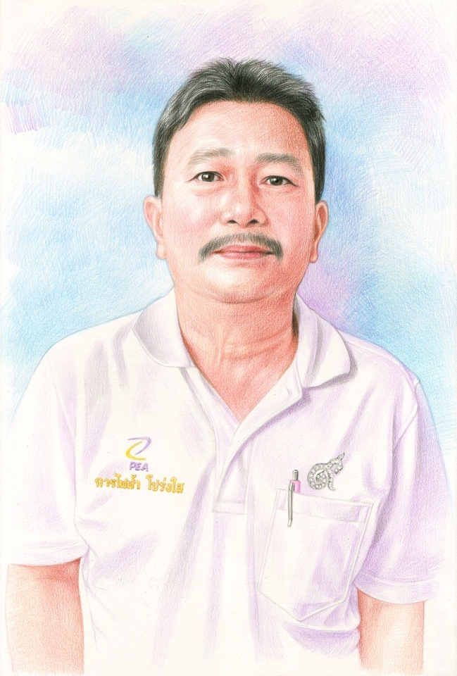 วาดภาพเหมือน Portrait - รับวาดภาพเหมือน งานสีไม้-งานดินสอ ขาว-ดำ - 14