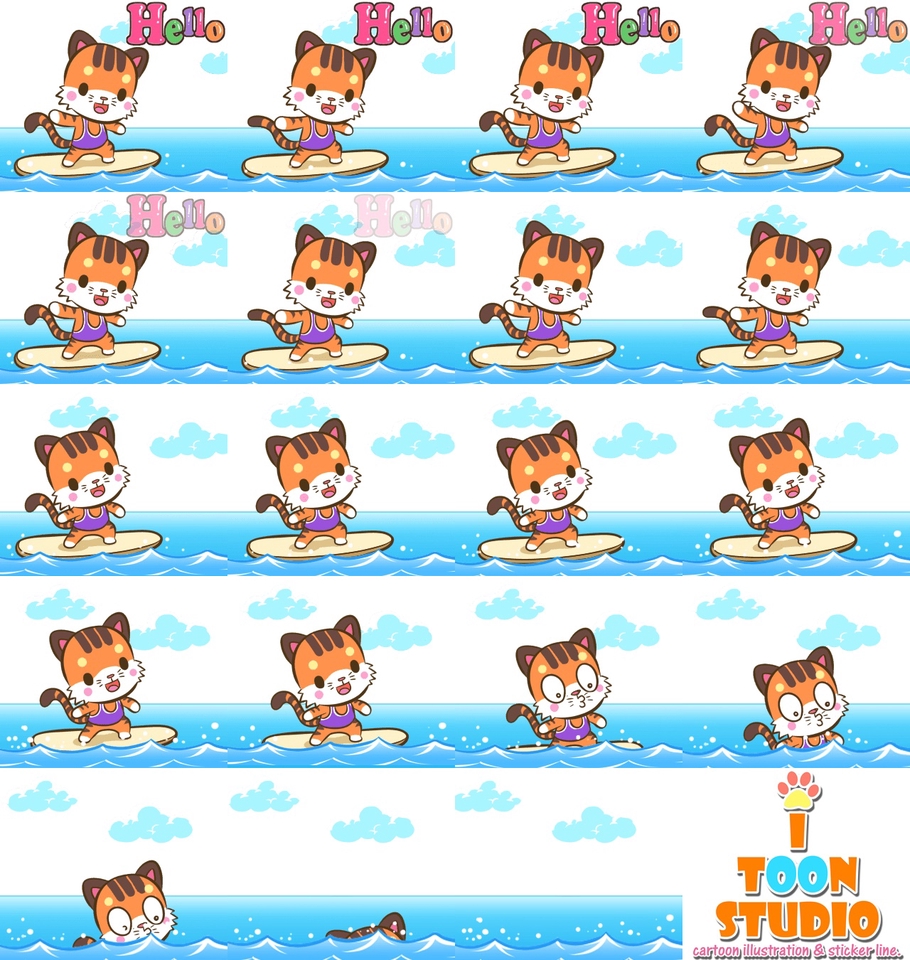 ออกแบบ LINE Sticker - สติ๊กเกอร์ไลน์สุดน่ารัก ชุดประหยัด สติ๊กเกอร์ไลน์อนิเมชั่น ชุดสุดคุ้ม!! - 22