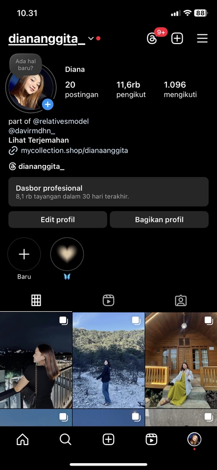 Jasa endorse selebgram Diananggita,  endorse selebgram murah, promo selebgram, jasa selebgram.