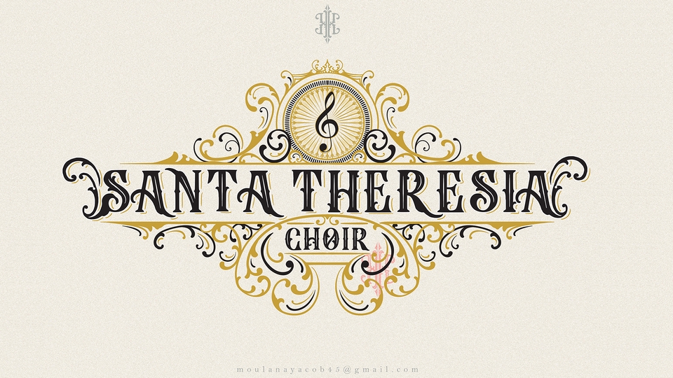 Jasa Desain Logo Santa Theresia Choir, logo dengan desain elegan untuk komunitas