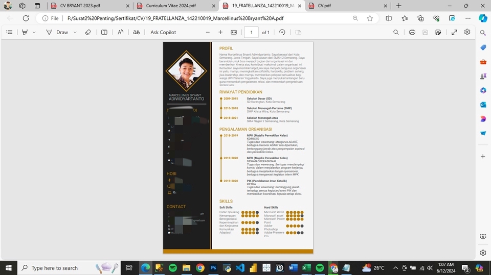 Jasa pembuatan CV unik dan menarik, desain CV profesional untuk lamaran kerja, desain curriculum vitae