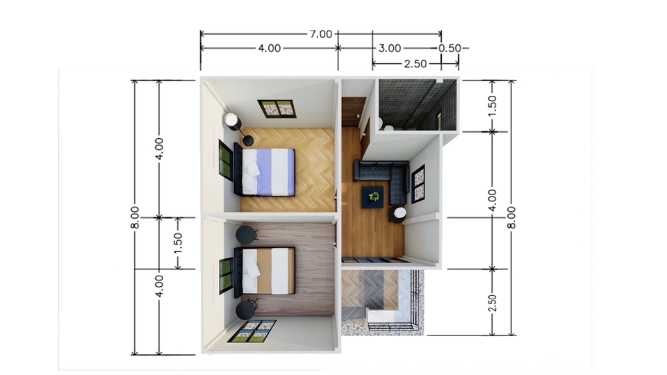 3D Perspective - เรนเดอร์ perspective ขึ้นแบบ 3D SketchUp 3D perspective exterior interior and 3D Animation - 15