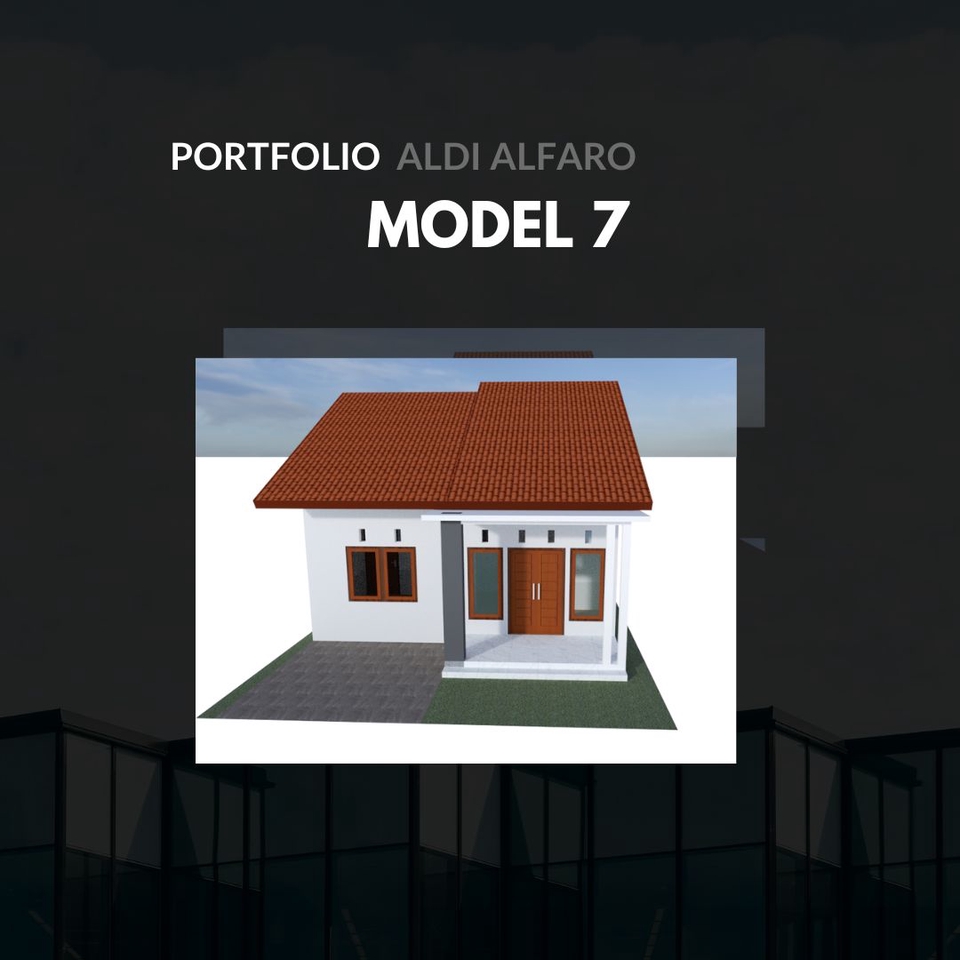 Jasa drafter autocad arsitek rumah minimalis modern dengan model 7, layanan drafter autocad murah dan terpercaya.