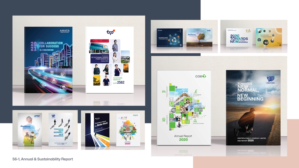 สื่อสิ่งพิมพ์และนามบัตร - Design Layout นิตยสารและสื่อสิ่งพิมพ์ Annual Report รายงานประจำปี - 2