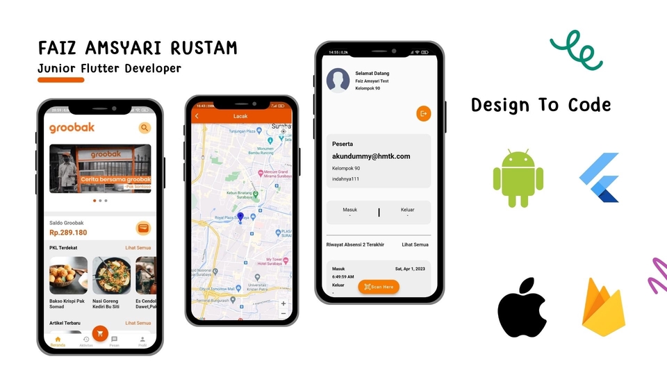 Aplikasi Ponsel - Jasa Pembuatan Aplikasi Android-Flutter - Slicing UI - Integrasi Firebase / API, Maps - Custom Fitur - 1