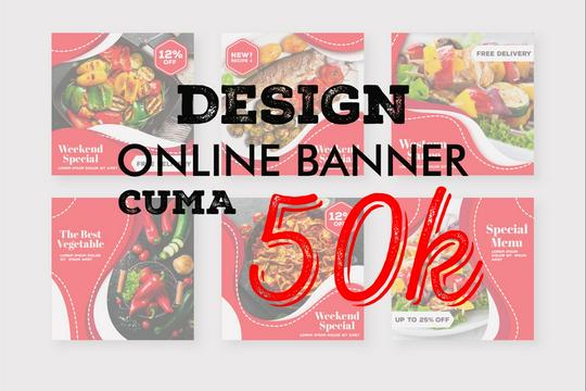 Jasa Desain Banner Online, Template Keren dan Unik - DESAIN ONLINE BANNER KEREN ONLY 50K!