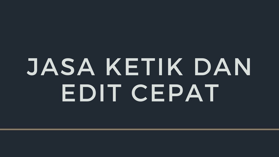JASA KETIK DAN EDIT CEPAT