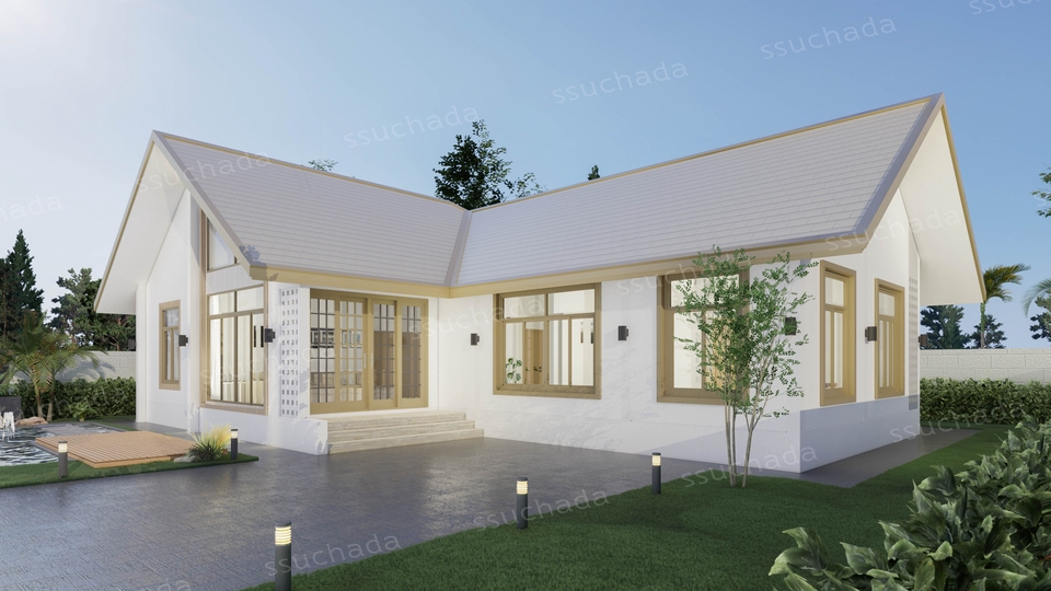 3D Perspective - รับขึ้นโมเดล 3D สถาปัตยกรรม / 3D perspective exterior interior and 3D Animation - 4
