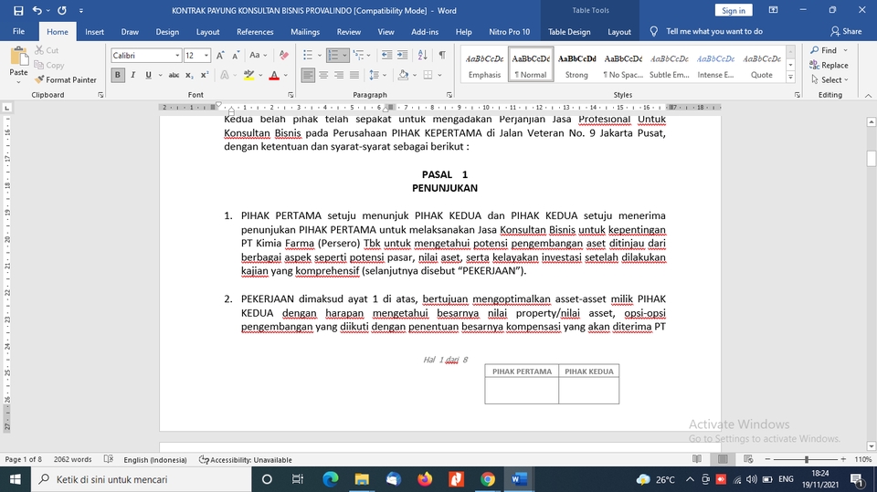 Hukum - Penyusunan Perjanjian dan Konsultasi Atas Perjanjian (Bonus Memorandum Of Understanding (MoU)) - 5