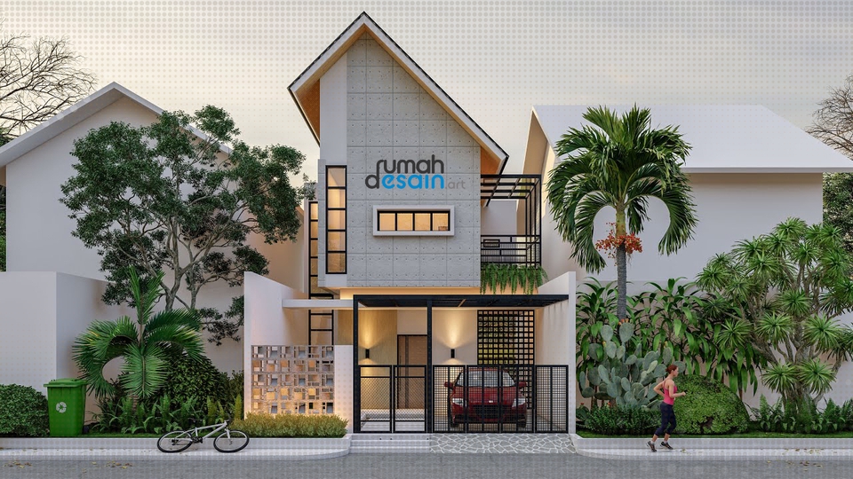 3D & Perspektif - Desain Rumah Modern Minimalis, Cafe, Villa, Restoran. Selesai 1 hari - 28