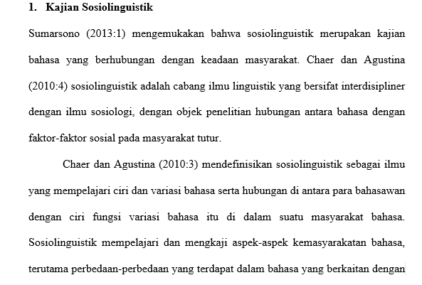 Jasa proofreading dan editing naskah bahasa Indonesia, contoh penerapan proofreading sosiolinguistik.