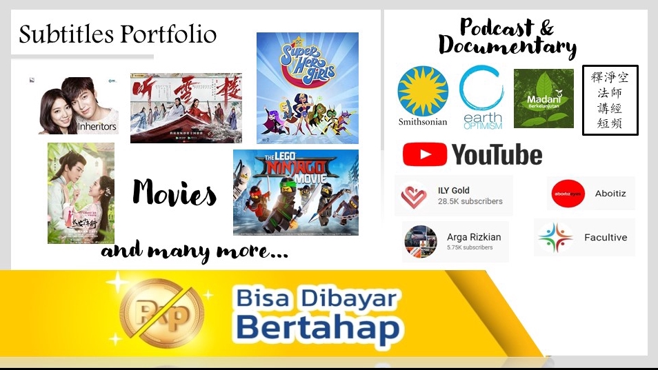 Chinese English Subtitle Professional Bisa Bayar Bertahap Kualitas Pekerjaan Terjamin