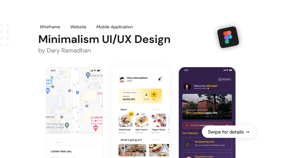 UI & UX Design - Minimalism UI/UX Design + Wireframe + Prototype - 1